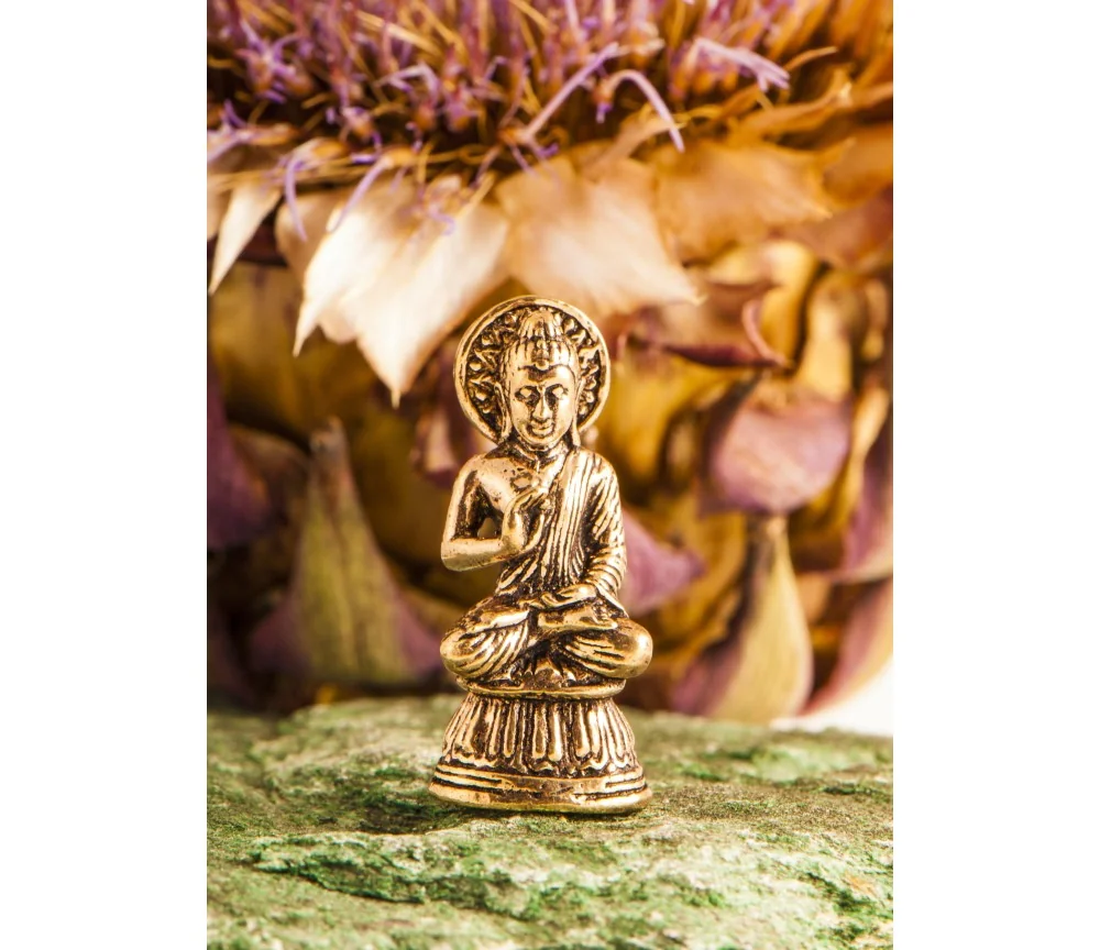 Statue - Segnender Buddha - Messing ca. 3,2 cm
