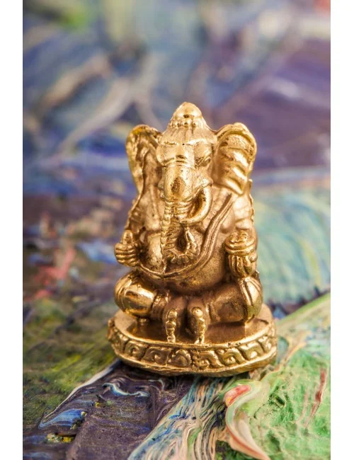 Statue - Miniaturfigur Ganesha - Messing ca. 2,8 cm