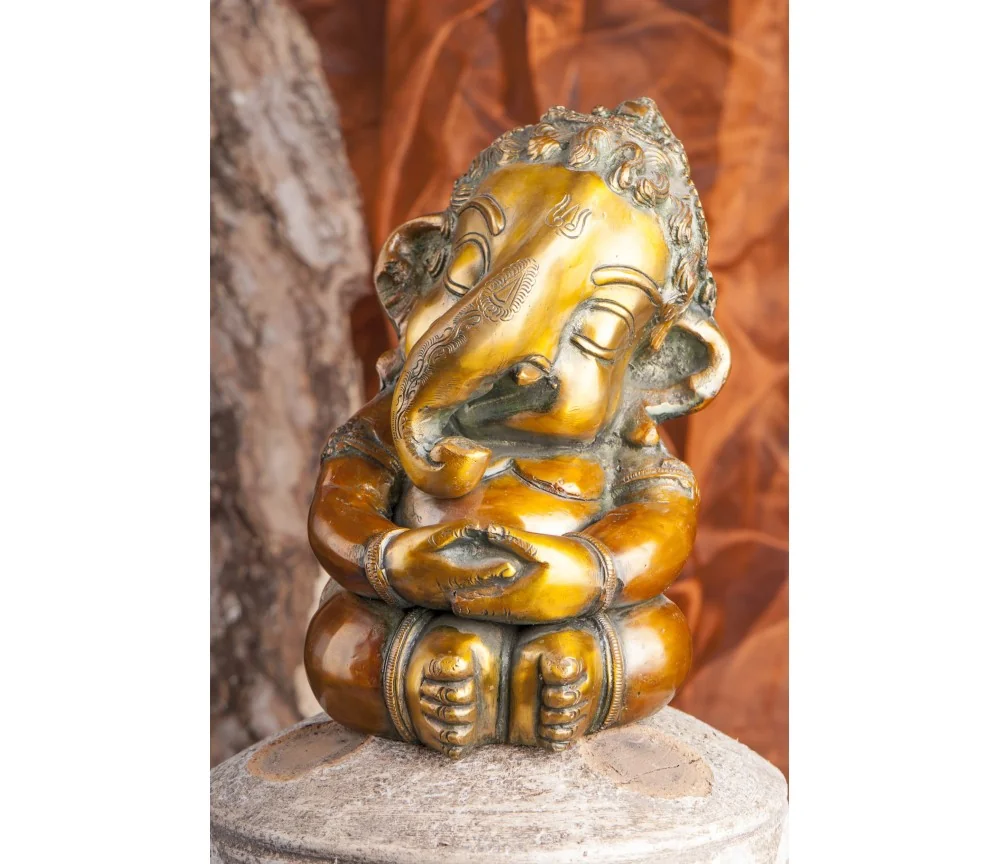 Statue - Baby - Ganesha - Messing ca. 21cm