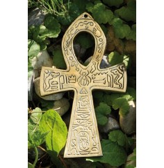 Ankh Messing, mittel - mit ägyptischem Symbol ca. 15 cm