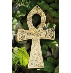 Ankh Messing, mittel - mit ägyptischem Symbol ca. 15 cm