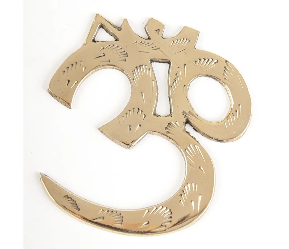 Om-Wandsymbol, Messing, 8 cm