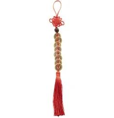 Hängende Dekoration - Glücksmünzen 8er-Set ca. 34 cm