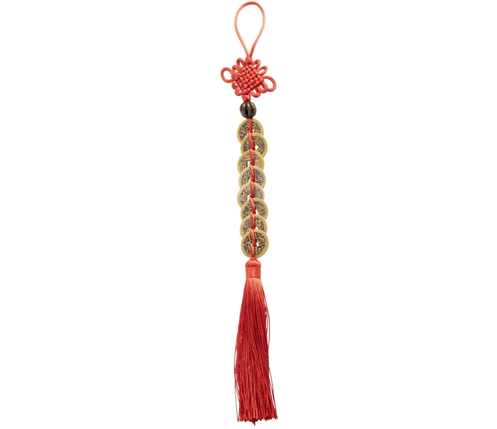 Hängende Dekoration - Glücksmünzen 8er-Set ca. 34 cm