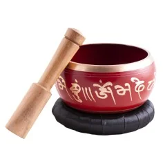 Klangschalen Set- Lotus, rot ca. 13 cm