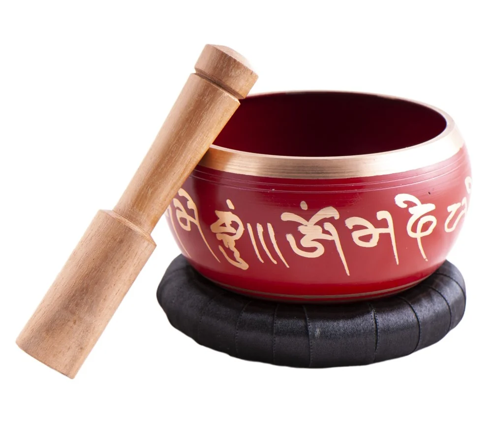 Klangschalen Set- Lotus, rot ca. 13 cm