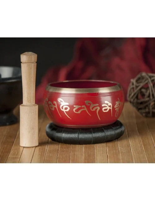 Klangschalen Set- Lotus, rot ca. 13 cm