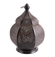 Orientalische Laterne - Goldfunke - schwarz ca. 23 x 15 cm