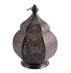 Orientalische Laterne - Goldfunke - schwarz ca. 23 x 15 cm
