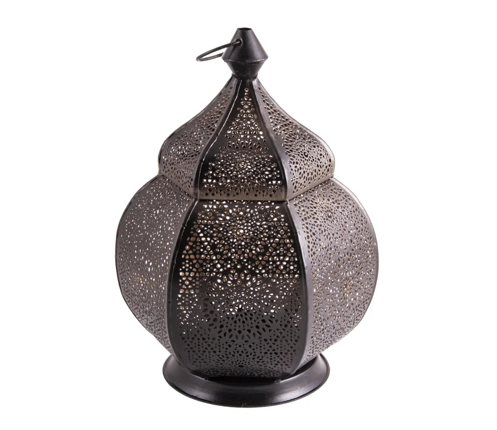 Orientalische Laterne - Goldfunke - schwarz ca. 23 x 15 cm