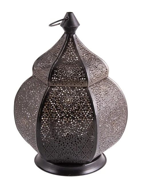 Orientalische Laterne - Goldfunke - schwarz ca. 23 x 15 cm