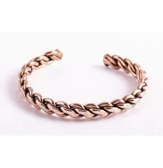 Armreif - geflochten aus Kupfer