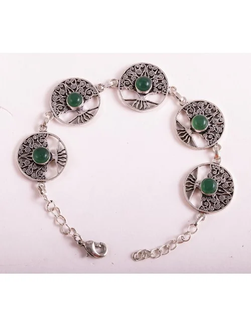 Armband - Yggdrasil Messing versilbert