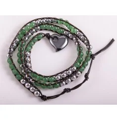 Armband - Magnet -Wickel - grüner Aventurin