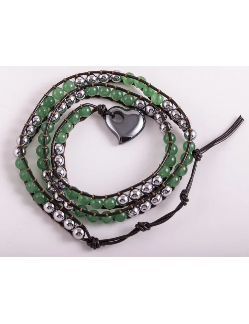 Armband - Magnet -Wickel - grüner Aventurin
