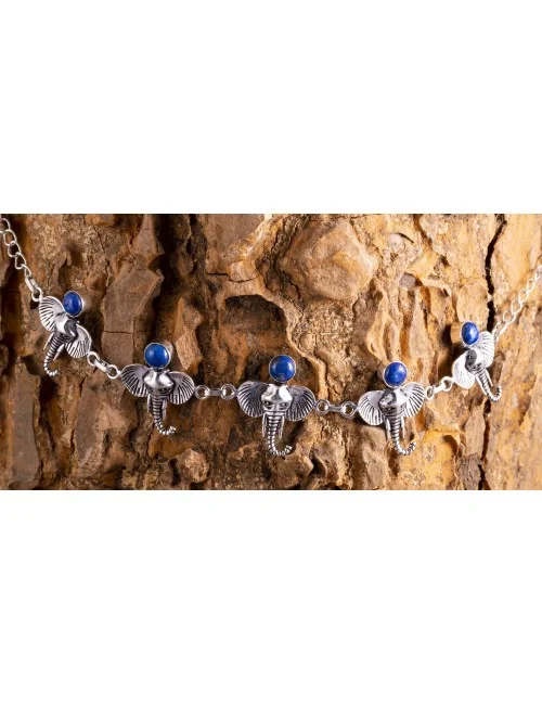 Armband - Glückselefant Messing versilbert