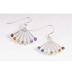 Ohrringe - Chakra Fächer - in Sterling Silber