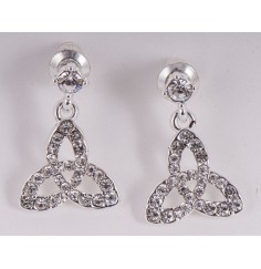 Ohrstecker - Keltischer Knoten mit schönen Kristallen