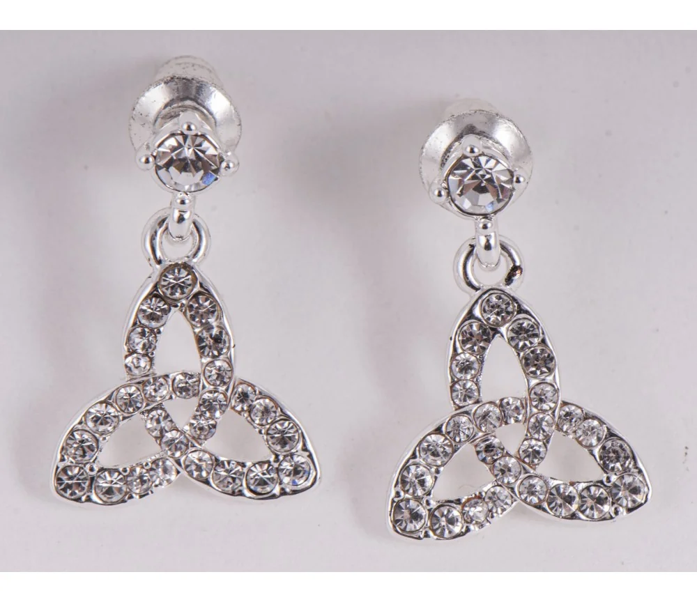 Ohrstecker - Keltischer Knoten mit schönen Kristallen