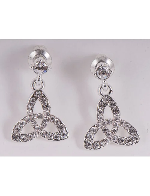 Ohrstecker - Keltischer Knoten mit schönen Kristallen