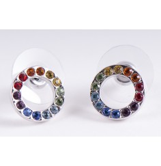 Ohrstecker - Regenbogen mit Glaskristallen
