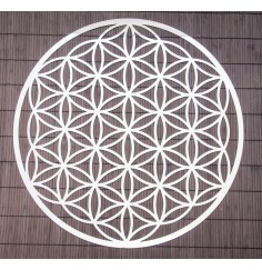 Wandschmuck aus Edelstahl - Blume des Lebens 43,5 cm