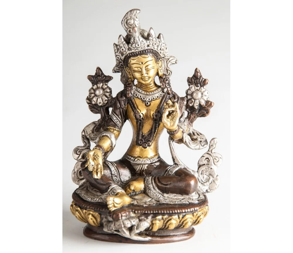 Statue - Grüne Tara - Messing ca. 14 cm