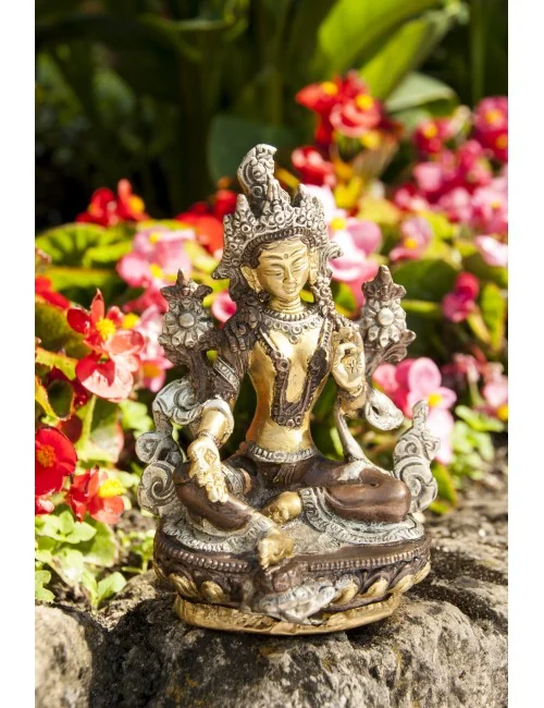 Statue - Grüne Tara - Messing ca. 14 cm