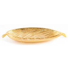 Räucherstäbchenhalter - Blatt, vergoldet