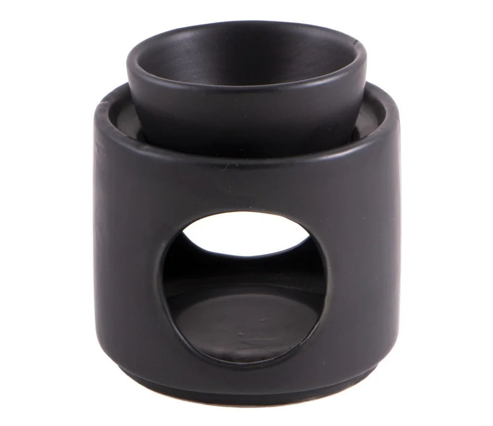 Aromalampe schwarz - Keramik ca. 10,5x8 cm