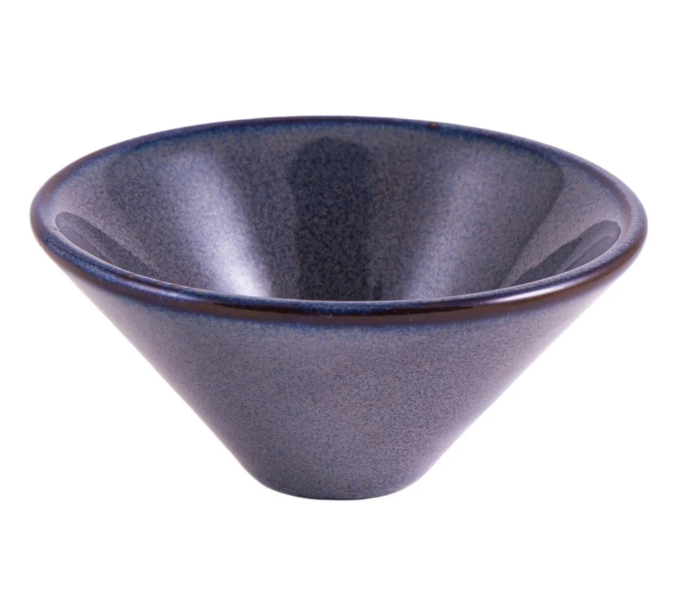 Räucherschale - V-förmig in dunkelblauer Keramik ca. 10 x 5 cm