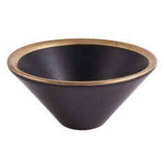 Räucherschale -  V-förmig in schwarz/gold Keramik ca. 10 x 5 cm