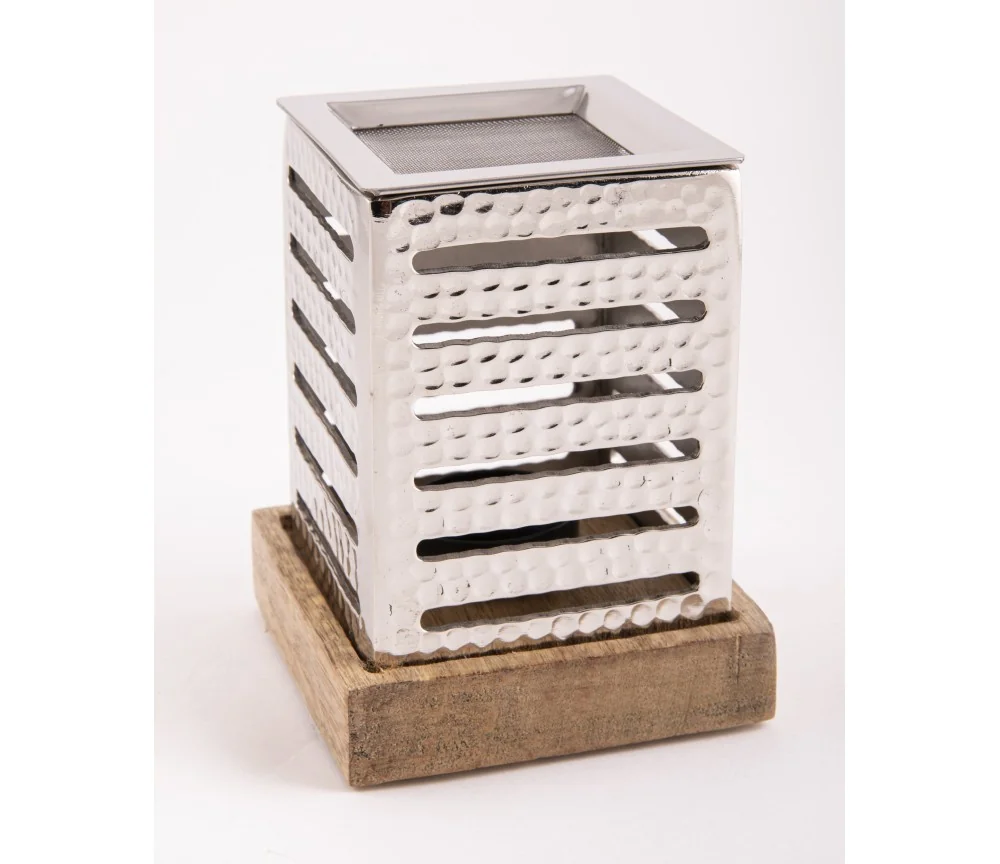 Räuchergefäß mit Sieb - Suniel - silberfarben ca. 12,5 x 9 cm