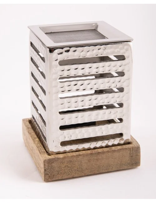 Räuchergefäß mit Sieb - Suniel - silberfarben ca. 12,5 x 9 cm