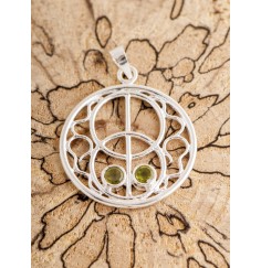Anhänger - Avalon mit Peridot - 925er Sterling Silber ca. 2,8 cm