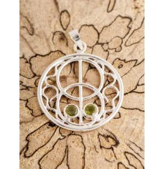 Anhänger - Avalon mit Peridot - 925er Sterling Silber ca. 2,8 cm
