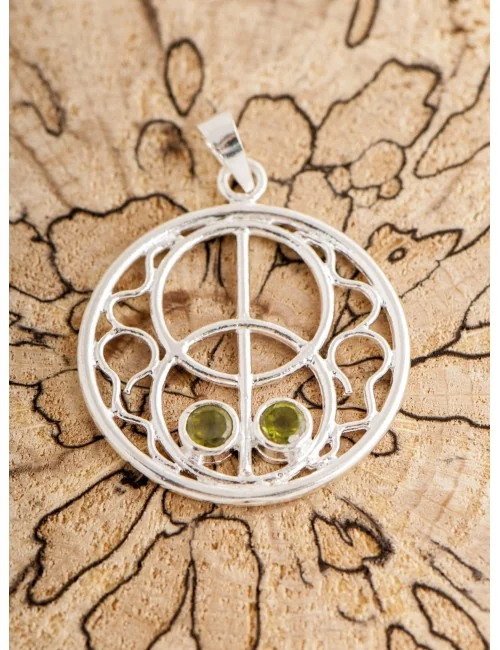 Anhänger - Avalon mit Peridot - 925er Sterling Silber ca. 2,8 cm