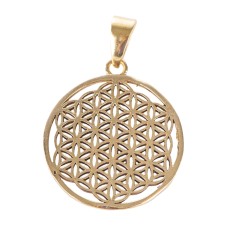 Anhänger - Blume des Lebens aus Messing ca. 3cm
