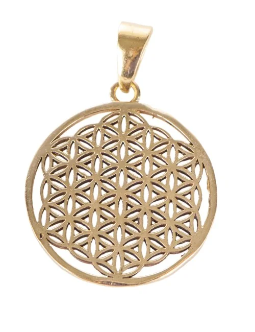 Anhänger - Blume des Lebens aus Messing ca. 3cm