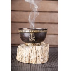 Räucherschale -  Ganesha ca. 9x5 cm aus Kupfer antik Style