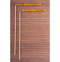 Wünschelrute, 2 Stück Messing mit Kupfergriff - ca. 22 cm