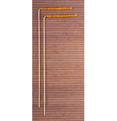 Wünschelrute, 2 Stück Messing mit Kupfergriff - ca. 34 cm