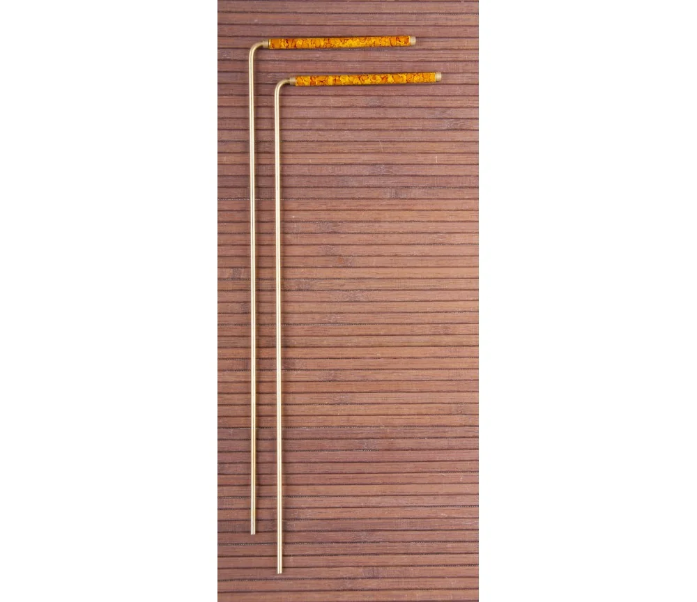 Wünschelrute, 2 Stück Messing mit Kupfergriff - ca. 34 cm