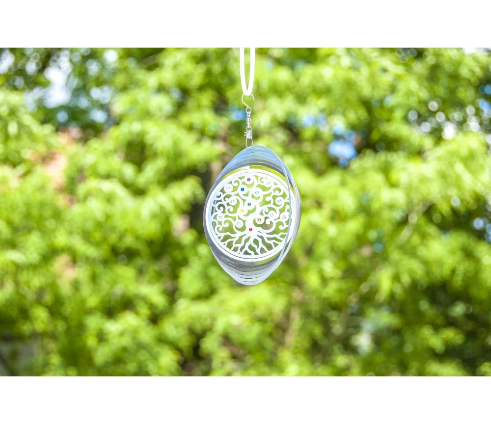 Hängende Dekoration - Edelstahl Mobile - Yggdrasil - Weltenbaum -Ø 15 cm