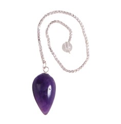 Pendel - Amethyst mit Panzerkette