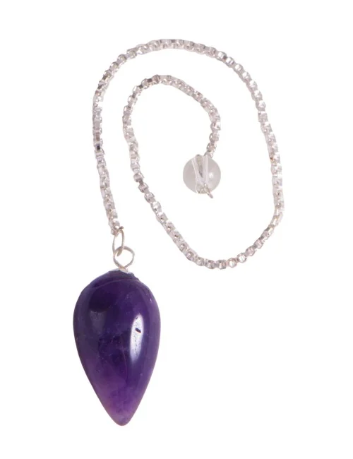 Pendel Amethyst mit Panzerkette