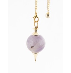 Pendel - Messing mit Amethyst-Kugel