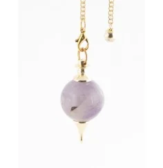 Pendel - Messing mit Amethyst-Kugel