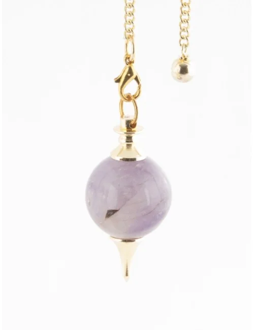 Pendel - Messing mit Amethyst-Kugel