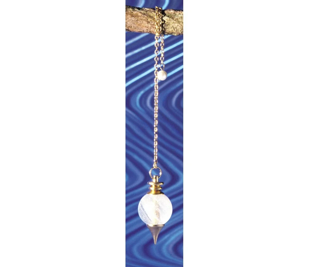 Pendel - Messing mit Bergkristallkugel